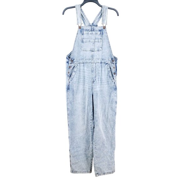 Celebrity Pink Womens XL Denim Overalls Acid Wash Adjustable Straps Straight Leg - Picture 1 of 9